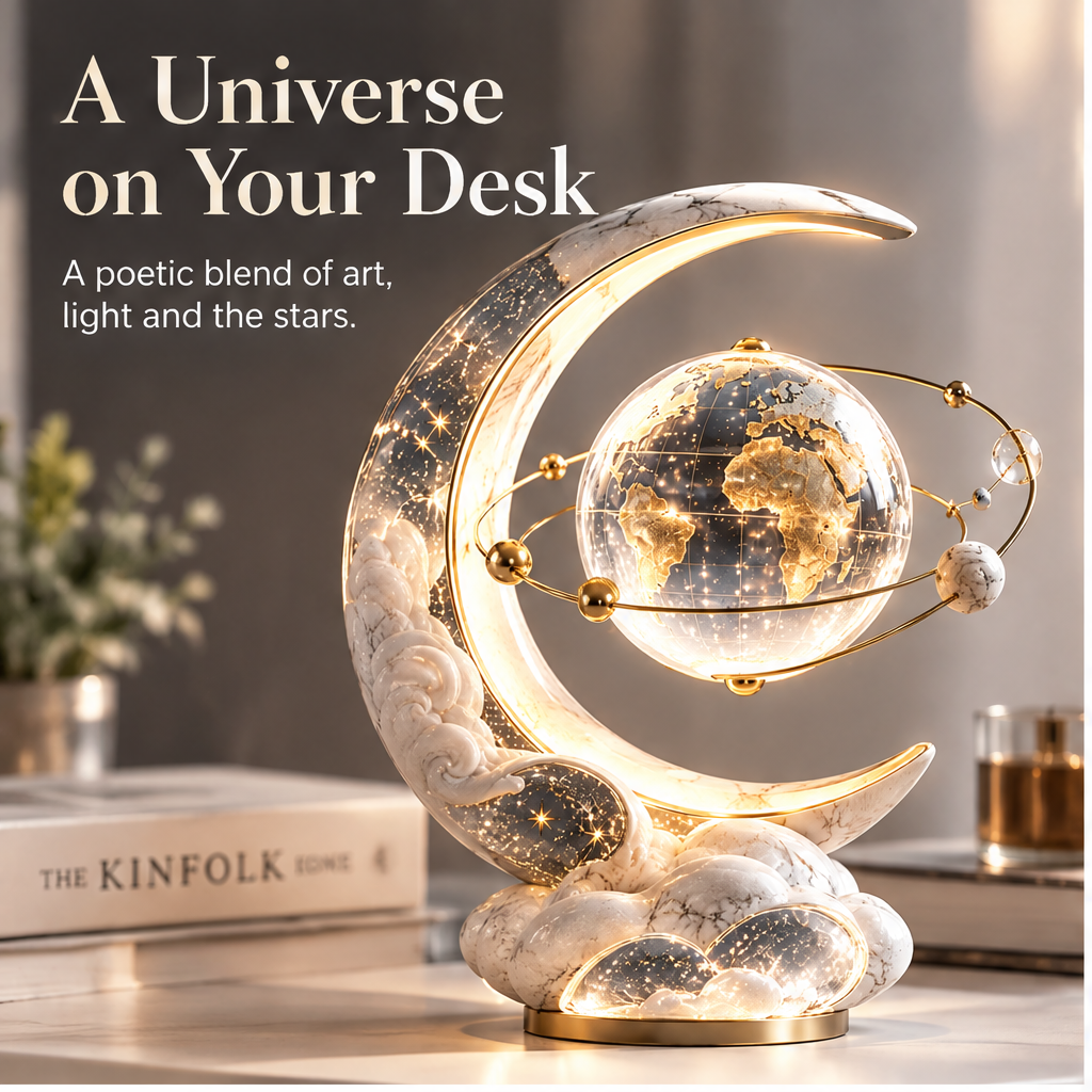 Soft Light Bright Ideas – create a cozy and inspiring atmosphere for your space, on desk with plant and coffee cup in warm ambient setting