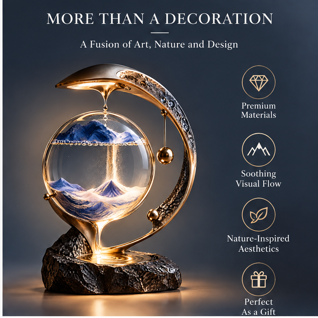 A Drop Holds a Universe – Where time, nature and art meet – lifestyle shot with The Kinfolk Home book on wooden desk in warm ambient light